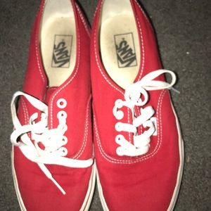 MENS RED VANS SIZE 10